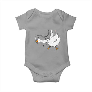 Sily Goose Meme Baby Onesie Funny Quote You Were Never An Option TS14 Sport Gray Print Your Wear