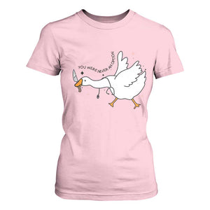 Sily Goose Meme T Shirt For Women Funny Quote You Were Never An Option TS14 Light Pink Print Your Wear