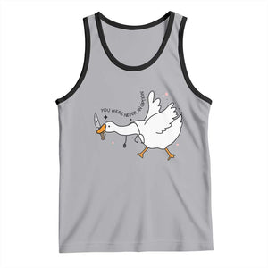 Sily Goose Meme Tank Top Funny Quote You Were Never An Option TS14 Athletic Heather Black Print Your Wear
