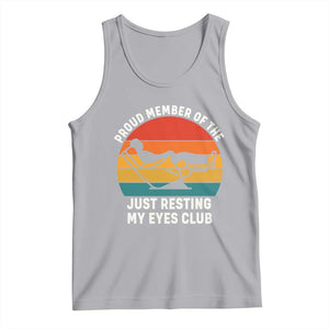 Funny Dad Tank Top Proud Member Of The Just Resting My Eyes Club TS14 Athletic Heather Print Your Wear