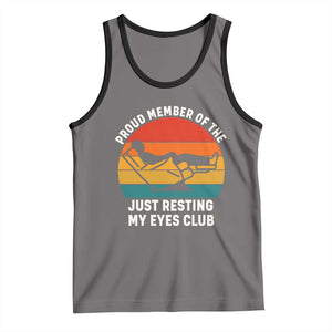 Funny Dad Tank Top Proud Member Of The Just Resting My Eyes Club TS14 Deep Heather Black Print Your Wear