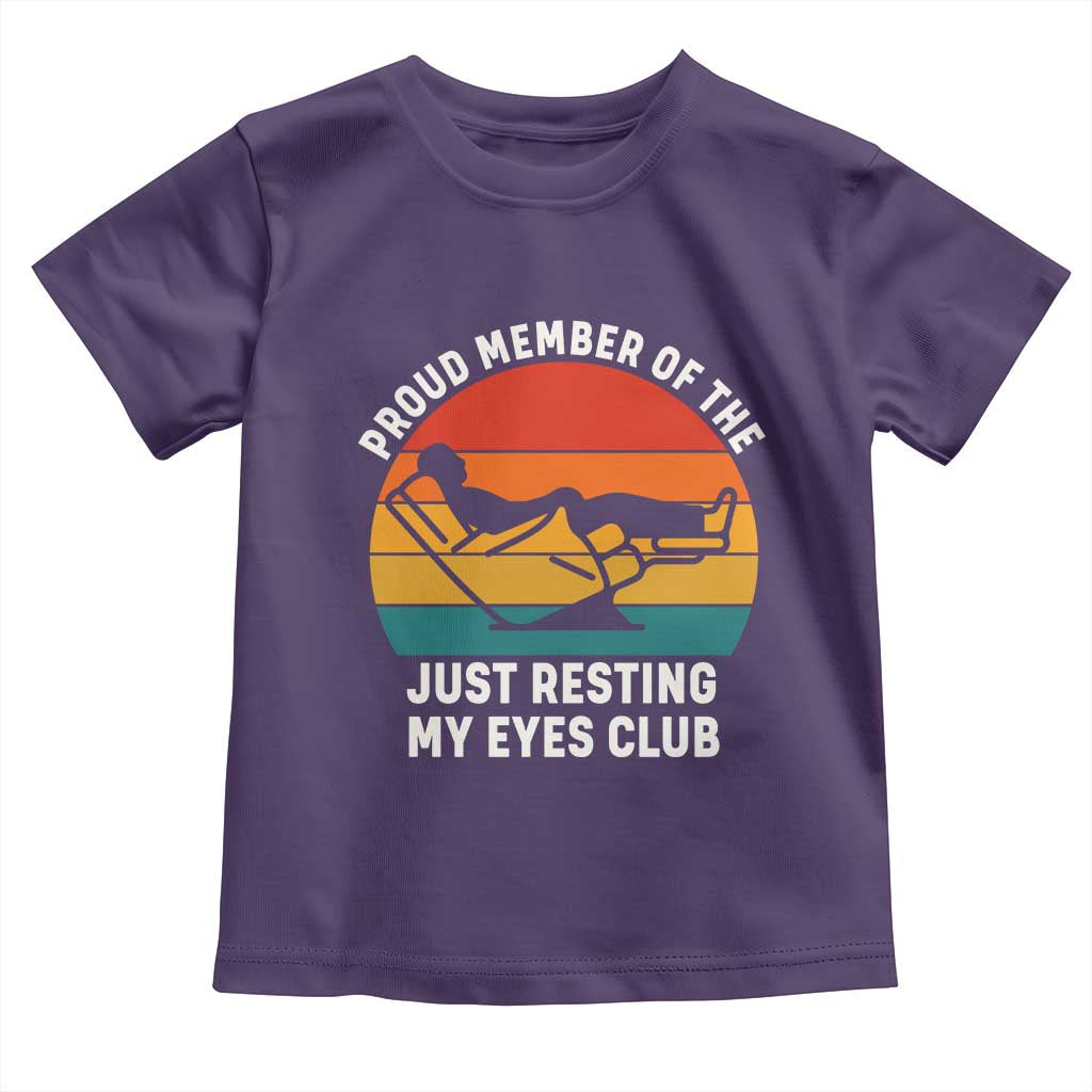 Funny Dad Toddler T Shirt Proud Member Of The Just Resting My Eyes Club TS14 Purple Print Your Wear