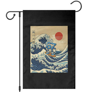 Funny Six Seven Surfing Garden Flag The Great Wave Kanagawa Japanese 67 Brainrot Meme TS14 Black Print Your Wear
