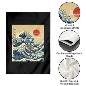 Funny Six Seven Surfing Garden Flag The Great Wave Kanagawa Japanese 67 Brainrot Meme TS14 Print Your Wear