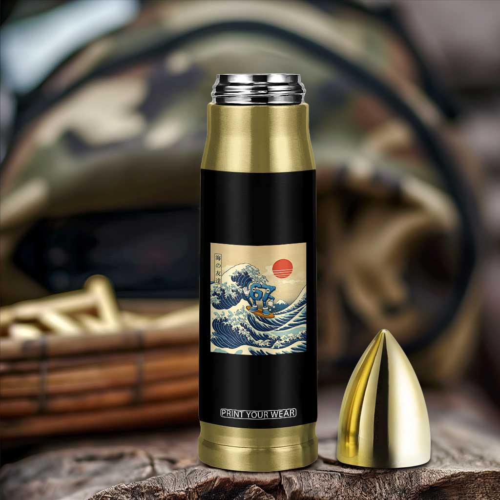 Funny Six Seven Surfing Bullet Tumbler The Great Wave Kanagawa Japanese 67 Brainrot Meme TS14 Print Your Wear