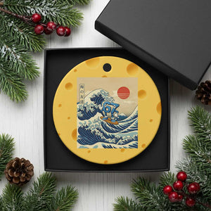 Funny Six Seven Surfing Ceramic Ornament The Great Wave Kanagawa Japanese 67 Brainrot Meme TS14 1pc Yellow Cheese Print Your Wear