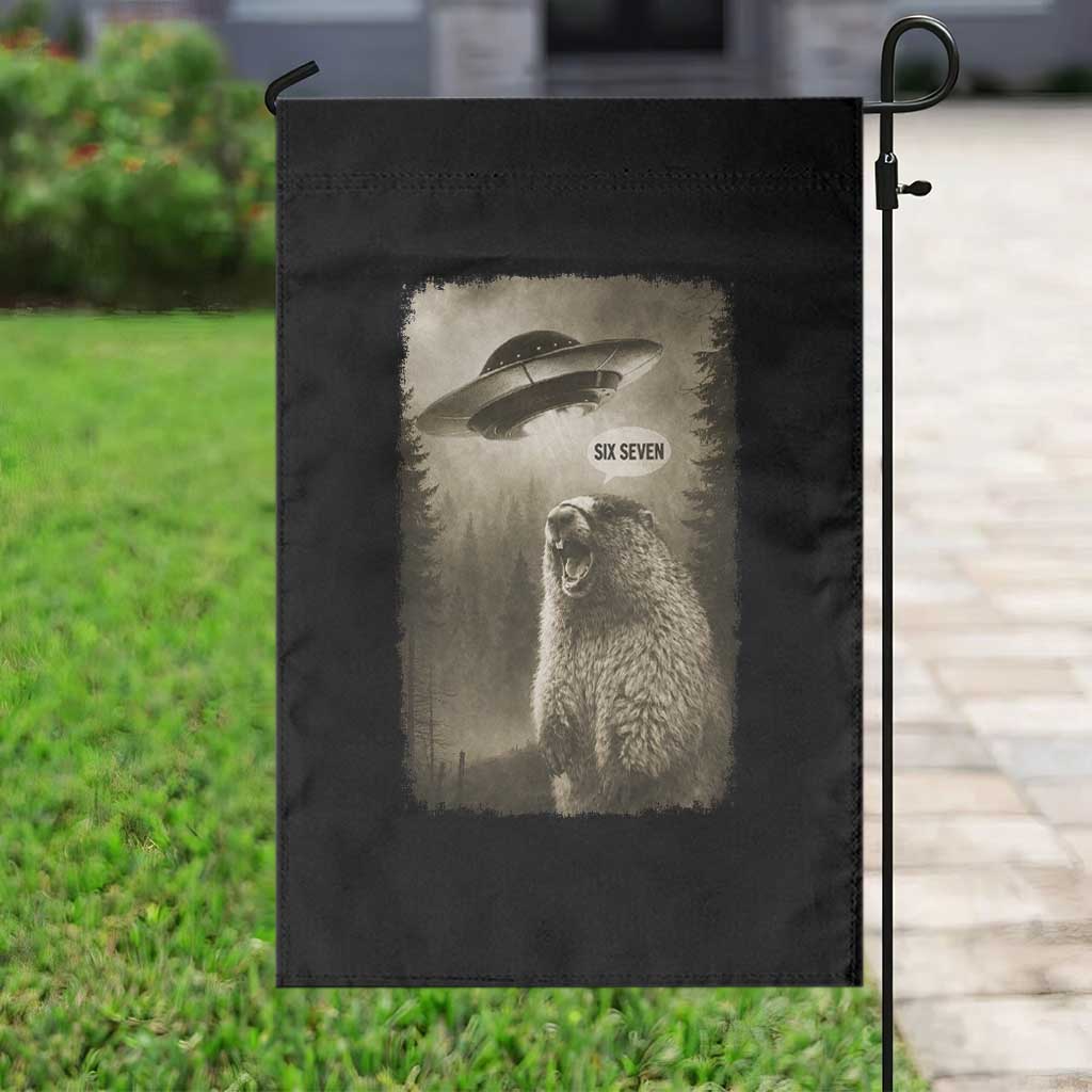 Funny Six Seven Garden Flag Screaming Groundhog UFO Meme TS14 Print Your Wear