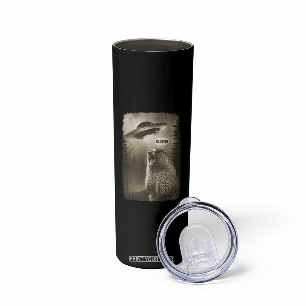 Funny Six Seven Skinny Tumbler Screaming Groundhog UFO Meme TS14 Print Your Wear