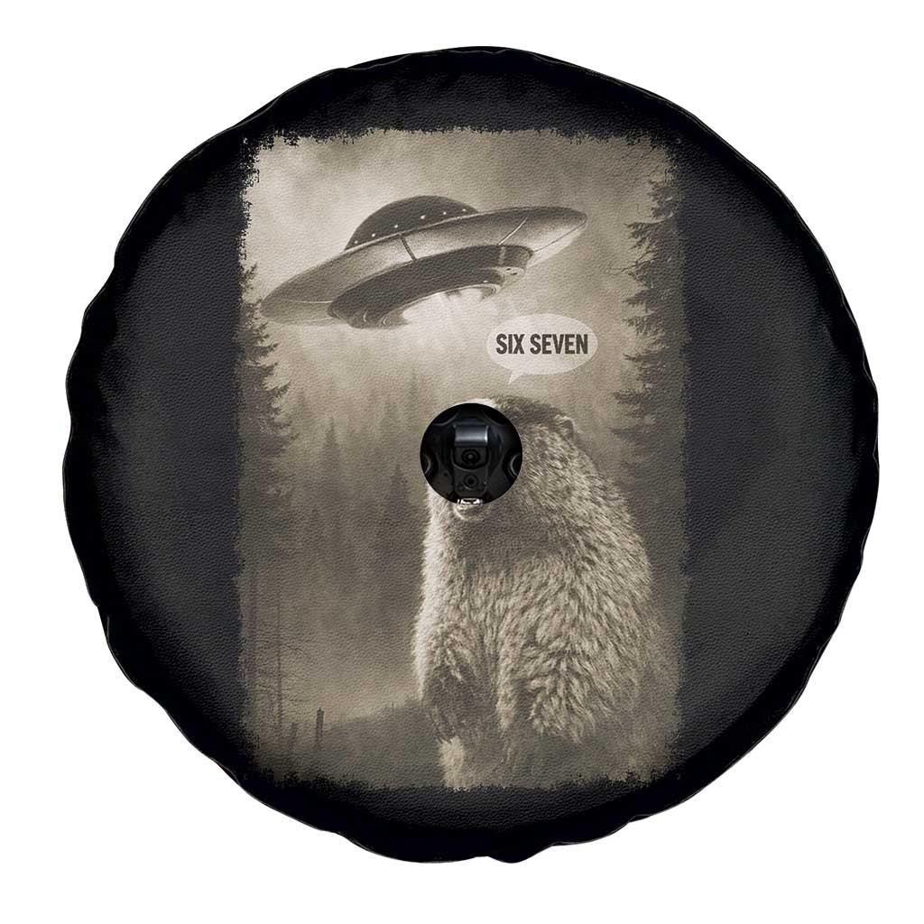Funny Six Seven Spare Tire Cover Screaming Groundhog UFO Meme TS14 Print Your Wear