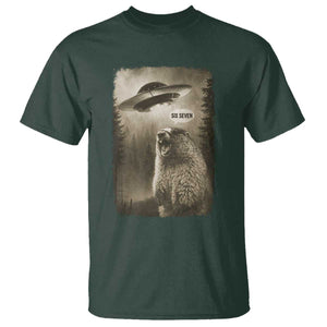 Funny Six Seven T Shirt Screaming Groundhog UFO Meme TS14 Dark Forest Green Print Your Wear