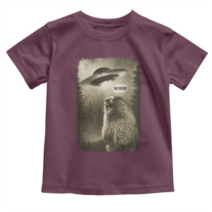 Funny Six Seven Toddler T Shirt Screaming Groundhog UFO Meme TS14 Maroon Print Your Wear