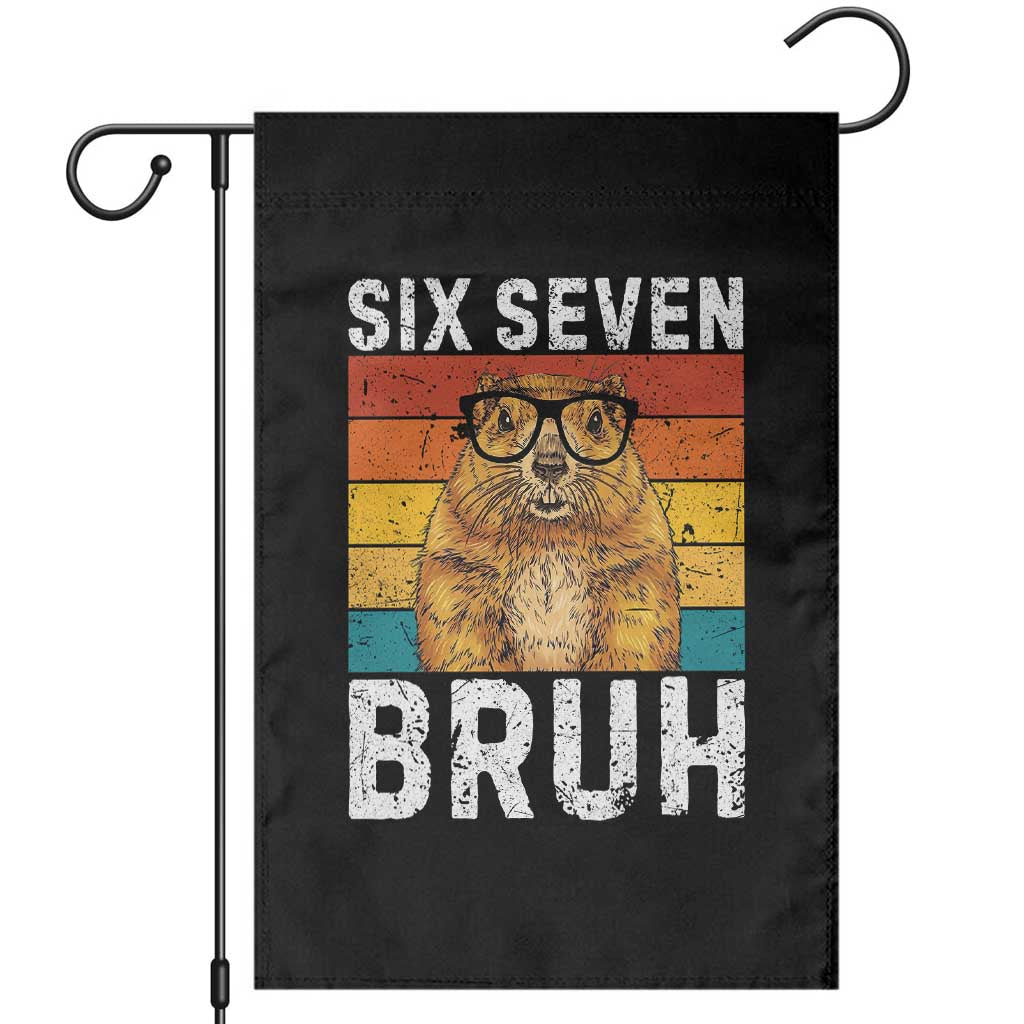 67 Groundhog Meme Garden Flag Funny Six Seven Bruh Groundhog Day TS14 Black Print Your Wear