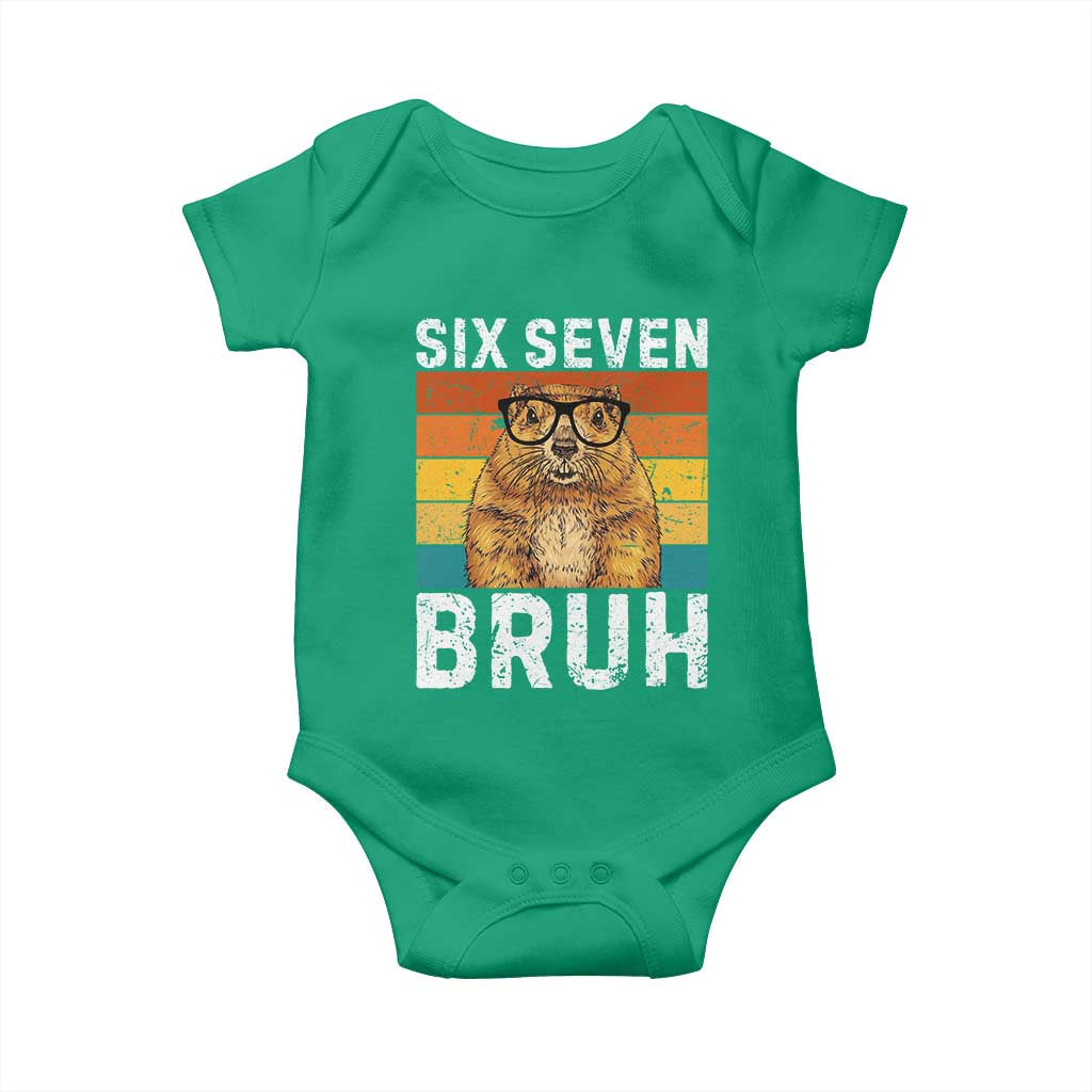 67 Groundhog Meme Baby Onesie Funny Six Seven Bruh Groundhog Day TS14 Irish Green Print Your Wear