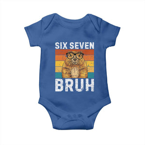 67 Groundhog Meme Baby Onesie Funny Six Seven Bruh Groundhog Day TS14 Royal Blue Print Your Wear