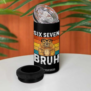 67 Groundhog Meme 4 in 1 Can Cooler Tumbler Funny Six Seven Bruh Groundhog Day TS14 Print Your Wear