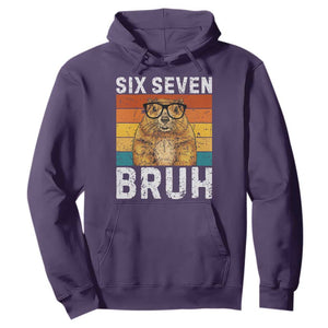 67 Groundhog Meme Hoodie Funny Six Seven Bruh Groundhog Day TS14 Purple Print Your Wear