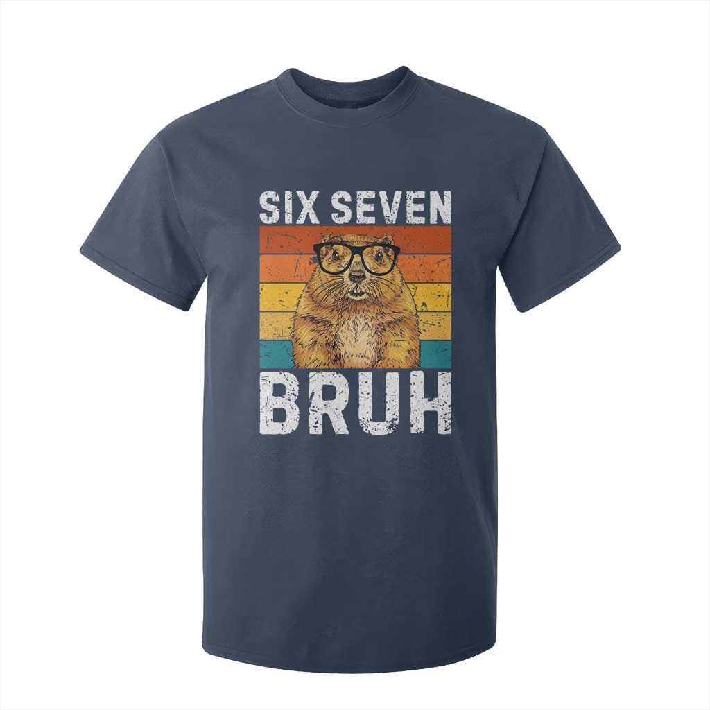 67 Groundhog Meme T Shirt For Kid Funny Six Seven Bruh Groundhog Day TS14 Navy Print Your Wear