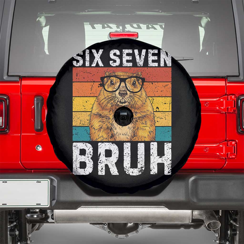 67 Groundhog Meme Spare Tire Cover Funny Six Seven Bruh Groundhog Day TS14 Black Print Your Wear