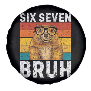 67 Groundhog Meme Spare Tire Cover Funny Six Seven Bruh Groundhog Day TS14 Print Your Wear