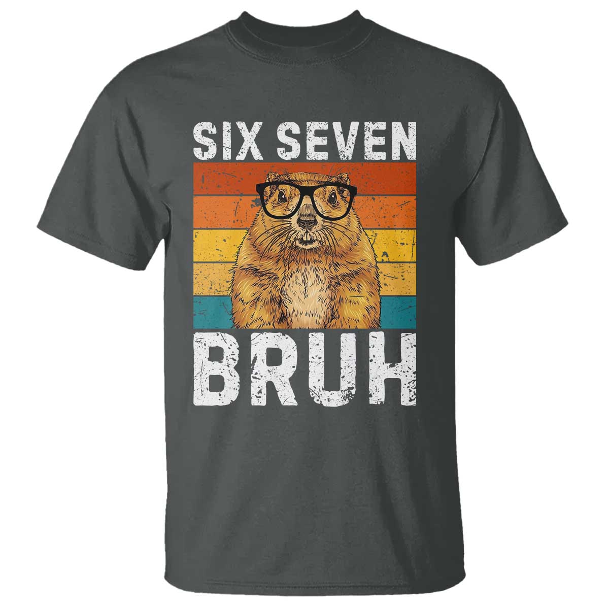 67 Groundhog Meme T Shirt Funny Six Seven Bruh Groundhog Day TS14 Dark Heather Print Your Wear