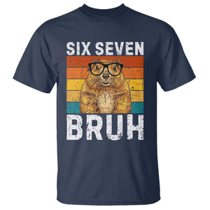 67 Groundhog Meme T Shirt Funny Six Seven Bruh Groundhog Day TS14 Navy Print Your Wear