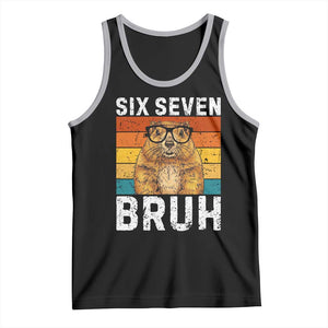 67 Groundhog Meme Tank Top Funny Six Seven Bruh Groundhog Day TS14 Black Athletic Heather Print Your Wear