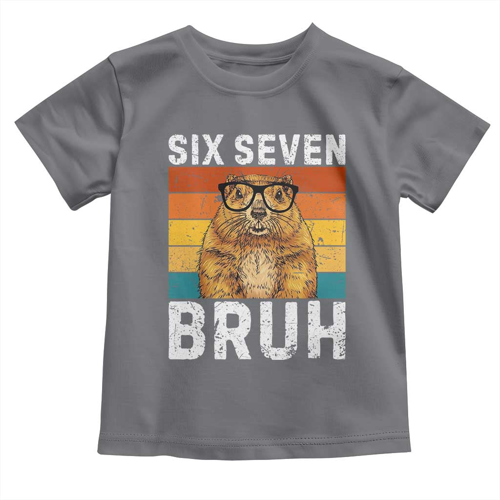 67 Groundhog Meme Toddler T Shirt Funny Six Seven Bruh Groundhog Day TS14 Charcoal Print Your Wear