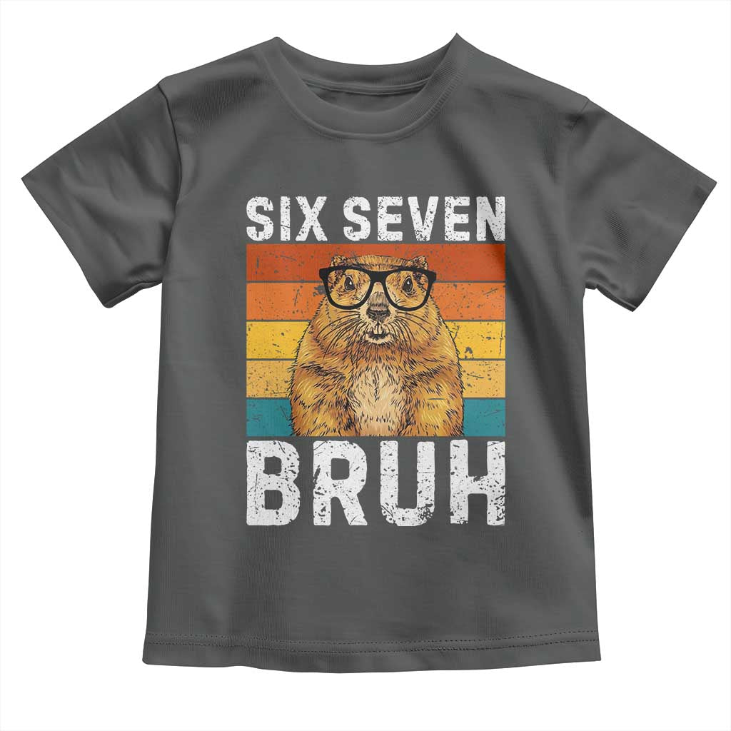 67 Groundhog Meme Toddler T Shirt Funny Six Seven Bruh Groundhog Day TS14 Dark Heather Print Your Wear