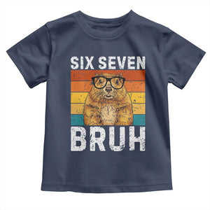 67 Groundhog Meme Toddler T Shirt Funny Six Seven Bruh Groundhog Day TS14 Navy Print Your Wear