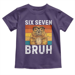 67 Groundhog Meme Toddler T Shirt Funny Six Seven Bruh Groundhog Day TS14 Purple Print Your Wear