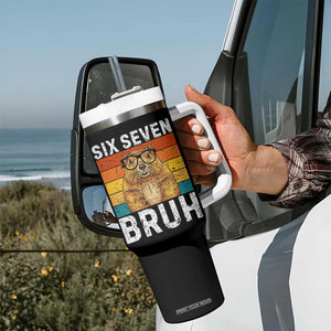 67 Groundhog Meme Tumbler With Handle Funny Six Seven Bruh Groundhog Day TS14 Print Your Wear