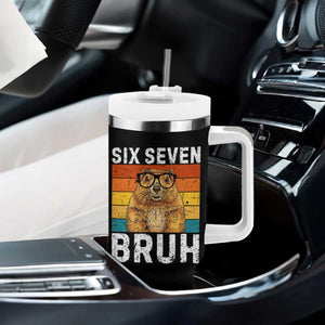 67 Groundhog Meme Tumbler With Handle Funny Six Seven Bruh Groundhog Day TS14 Print Your Wear