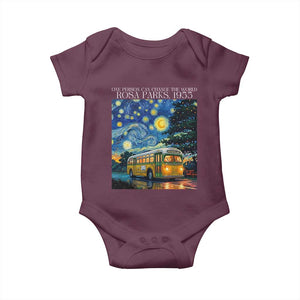Rosa Parks Baby Onesie Starry Night Van Gogh Black History African TS14 Maroon Print Your Wear