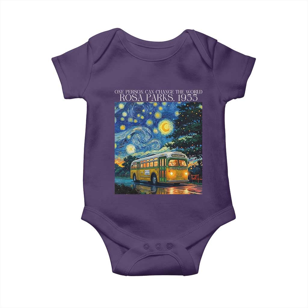 Rosa Parks Baby Onesie Starry Night Van Gogh Black History African TS14 Purple Print Your Wear