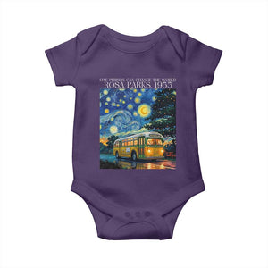 Rosa Parks Baby Onesie Starry Night Van Gogh Black History African TS14 Purple Print Your Wear