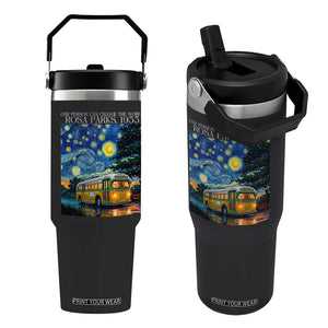 Rosa Parks Flip Straw Tumbler Starry Night Van Gogh Black History African TS14 One Size: 30 oz Black Print Your Wear