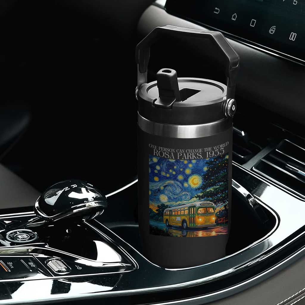 Rosa Parks Flip Straw Tumbler Starry Night Van Gogh Black History African TS14 Print Your Wear