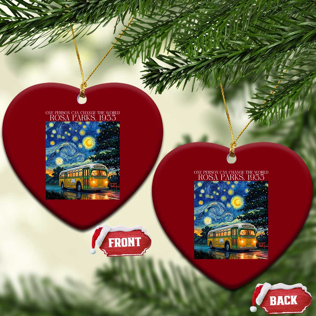Rosa Parks Ceramic Ornament Starry Night Van Gogh Black History African TS14 Print Your Wear