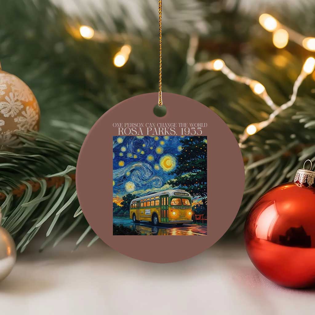 Rosa Parks Ceramic Ornament Starry Night Van Gogh Black History African TS14 1pc Mocha Print Your Wear