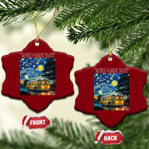 Rosa Parks Ceramic Ornament Starry Night Van Gogh Black History African TS14 Print Your Wear