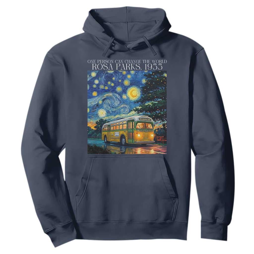 Rosa Parks Hoodie Starry Night Van Gogh Black History African TS14 Navy Print Your Wear