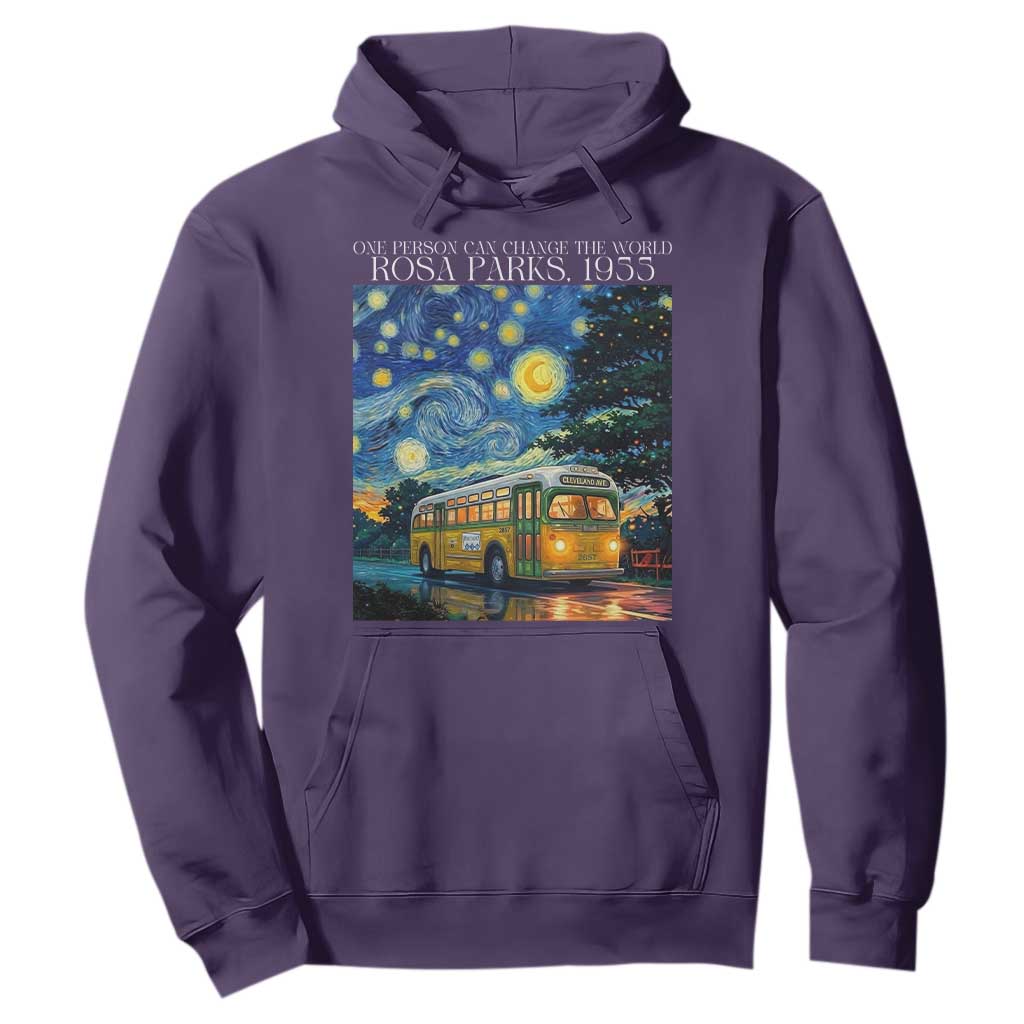 Rosa Parks Hoodie Starry Night Van Gogh Black History African TS14 Purple Print Your Wear