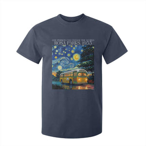 Rosa Parks T Shirt For Kid Starry Night Van Gogh Black History African TS14 Navy Print Your Wear