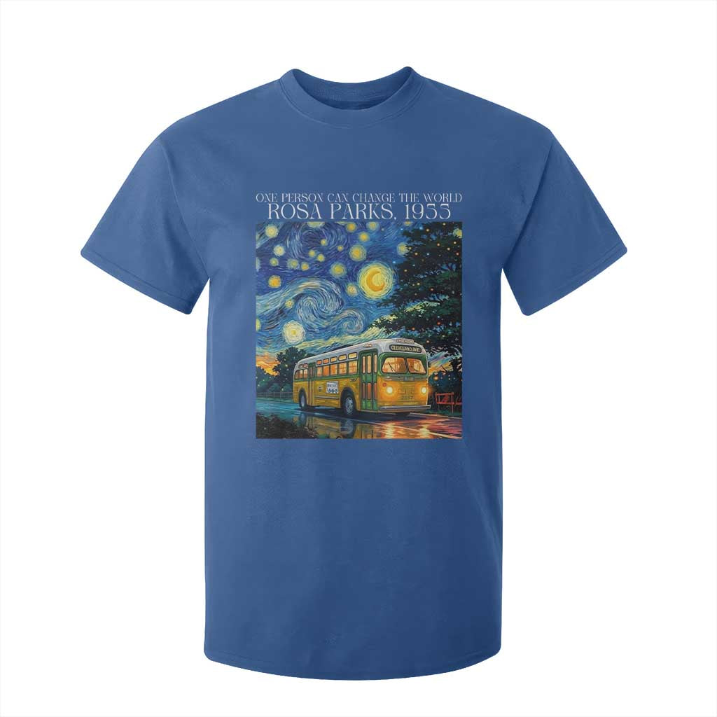 Rosa Parks T Shirt For Kid Starry Night Van Gogh Black History African TS14 Royal Blue Print Your Wear