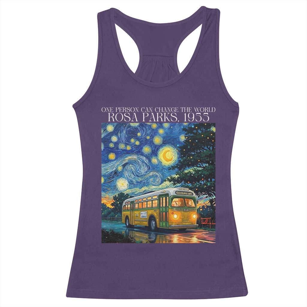 Rosa Parks Racerback Tank Top Starry Night Van Gogh Black History African TS14 Purple Print Your Wear