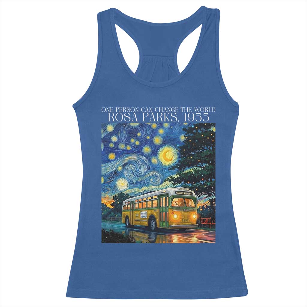 Rosa Parks Racerback Tank Top Starry Night Van Gogh Black History African TS14 Royal Blue Print Your Wear
