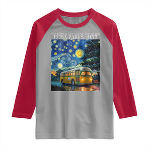 Rosa Parks Raglan Shirt Starry Night Van Gogh Black History African TS14 Sport Gray Red Print Your Wear