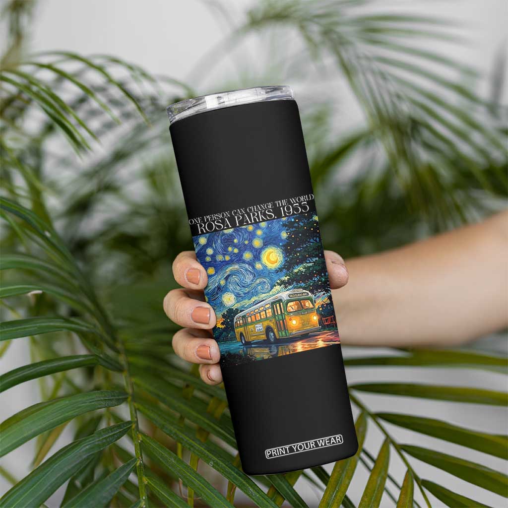 Rosa Parks Skinny Tumbler Starry Night Van Gogh Black History African TS14 Print Your Wear