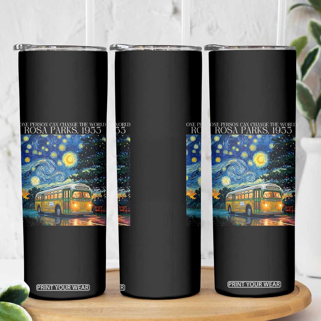 Rosa Parks Skinny Tumbler Starry Night Van Gogh Black History African TS14 Print Your Wear