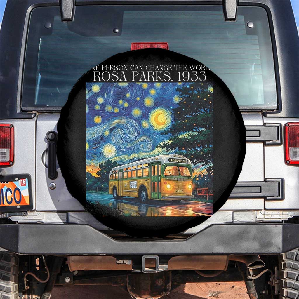Rosa Parks Spare Tire Cover Starry Night Van Gogh Black History African TS14 No hole Black Print Your Wear
